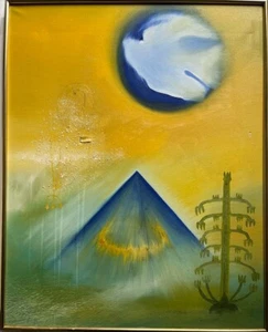 LUIS GERALDES PORTUGAL / AUSTRALIAN MODERN OIL "UNTITLED ABSTRACT" 1986 - Picture 1 of 9