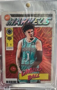 2023-24 Panini NBA Hoops Premium Stock Net Marvels Lamelo Ball Case Hit SSP - Picture 1 of 2