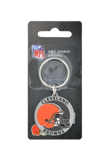 Cleveland Browns Metal NFL Helmet  Keychain Cover