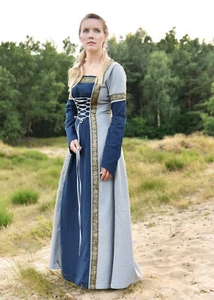 Mittelalterkleid Eleanor, blau/blaugrau - Bild 1 von 6