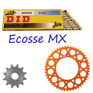 KTM EXC200 SX200 XCW200 DID Gold G/B Kette Orange Renthal Ritzel Kit Motocross - Bild 1 von 1