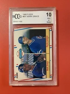 Mark Grace/Darrin Jackson Rookie Card 1988 Fleer #641 BCCG 10 - Imagen 1 de 2
