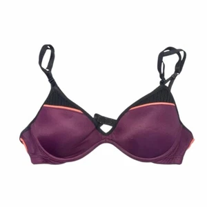 PINK Victoria’s Secret Scoopneck Maroon Mesh Strappy Back Bra 34B Women’s - Picture 1 of 10