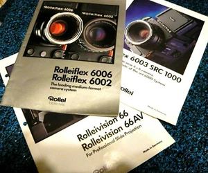 Genuine set of 3 Booklets. Rolleiflex 6006/ 003/002/-Rolleivision  66. Germany. - Imagen 1 de 2