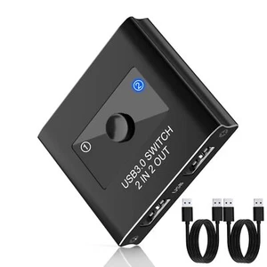 Commutateur USB 3.0 2 en 2 sorties sélecteur de commutateur USB 3.0 commutate... - Photo 1/9