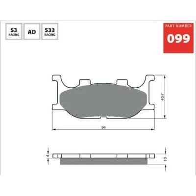 Front Sintered Brake Pads Fit YAMAHA FZ6N 2004 2005 2006 - Image 1 of 4