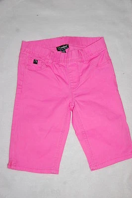 Pantalones Cortos Bermudas Niñas ROSA CALIENTE SKIMMER JEGGINGS Cintura Elástica Capris L 10-12 Foto 1 de 2