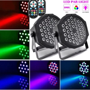 2PCS 36 LED RGB Stage Lighting PAR Light DMX Beam Party DJ Disco Light w/ Remote - Picture 1 of 13