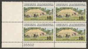US 1505 Rural America Chautauqua 10c plate block 4 LL 35502 MNH 1974 - Picture 1 of 1