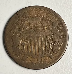 1868 Two Cent Piece - Picture 1 of 2