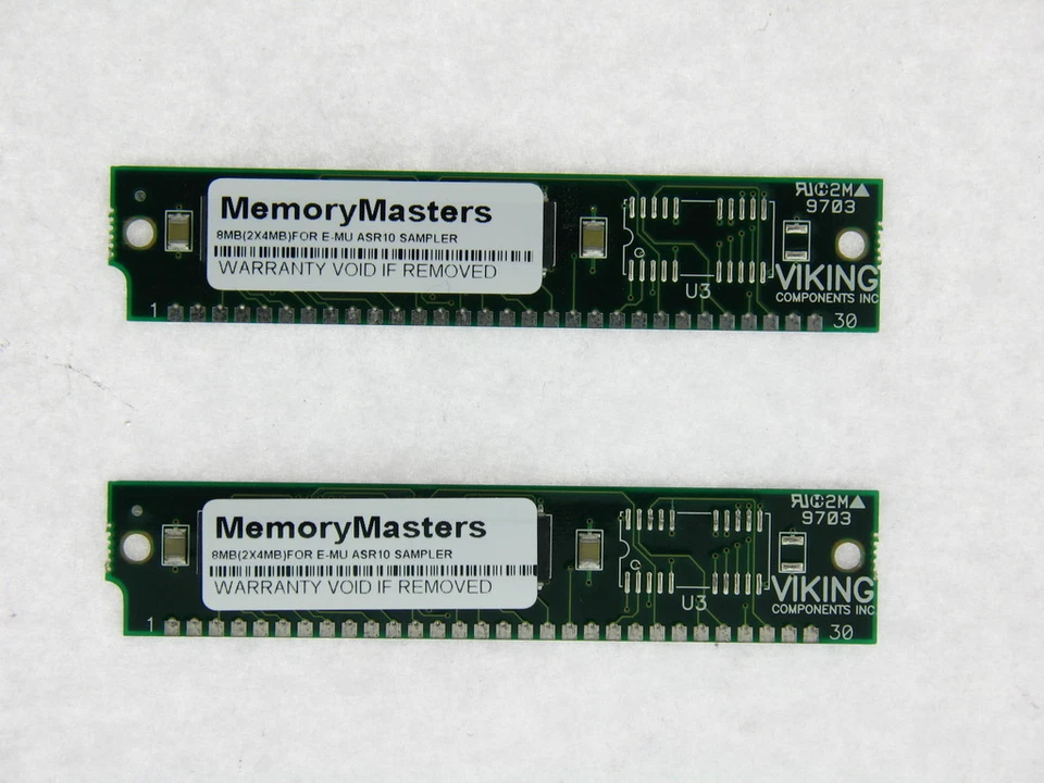 8MB 2X4MB RAM Memory Upgrade ENSONIQ Emu E-mu ASR-10 ASR10 TS10 SAMPLER TESTED - Image 1 of 1