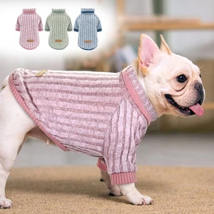 Dog Clothes For Small Dogs Winter French Bulldog Fleece Sweater Chihuahua Jumper - Picture 1 of 13
