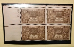1948 US Plate Block Stamps Scott #972 Indian Centennial Commemoratives MNH - Picture 1 of 2