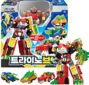 Mini Force V-Rangers Trino-V Dinosaurio Coche Robot Juguete Stego Tyranno Trice Coreano 2 - Imagen 1 de 6