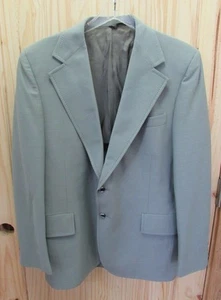 Blazer Vintage Varsity Town Para Hombres Medio Gris Solapa Ancha Abrigo Deportivo EE. UU. Años 70 Mod - Imagen 1 de 16