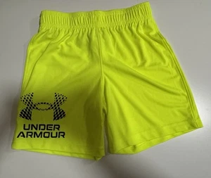 NEW Under Armour Boy’s Athletic Shorts Size 5 Bright Yellow - Picture 1 of 3