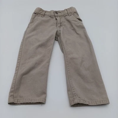 Tommy Hilfiger Pants Girls 4T Tan Embroidered Logo Khakis - Image 1 of 4