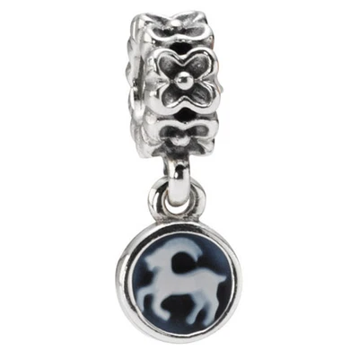 AUTÉNTICO COLGANTE CAMAFEO PANDORA CAPRICORNIO CUENTAS RETIRADO #790500CAM01 BN Foto 1 de 4