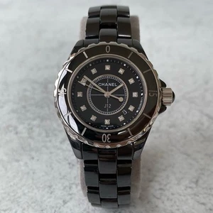 Ladies Chanel J12 Ceramic Diamond Dot Swiss Quartz Watch - Full Set - 2011 - Picture 1 of 23