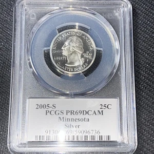 2005-S George Washington Quarter PCGS Graded Pr69DCAM Minnesota Silver - Picture 1 of 10