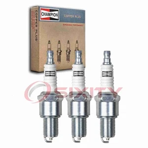 3 pc Champion Copper Plus Spark Plugs for 1987-2000 Pontiac Firefly 1.0L L3 dz - Picture 1 of 5
