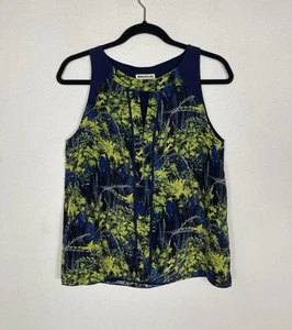 Whistles Bold Floral UK 10 100% Silk Sleeveless Round Neck Cut Out - Picture 1 of 9