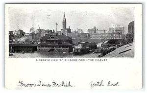 c1906 Postcard Birdseye View Of Chicago From The Viaduct Illinois IL - Picture 1 of 2