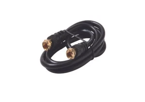 Steren 6ft F-F RG59 Patch Cable Gold Black, For Cable and Satellite - Picture 1 of 1