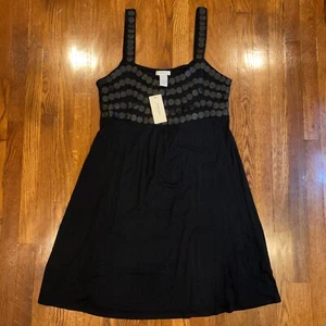 Vertigo Paris Dress Midi Black Leather Dots Top Design Women Dress Size L - Picture 1 of 6