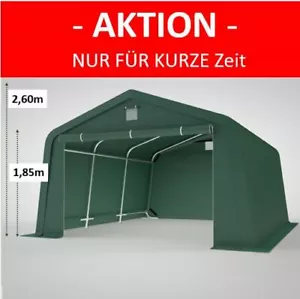 Rundbogenzelt Rundbogenhalle Weidezelt Panel Unterstand 3,3x6,2m GRÜN ANGEBOT PE - Bild 1 von 12