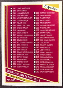 2013-14 O-Pee-Chee Checklist 201-300 #498 Unmarked - Picture 1 of 2
