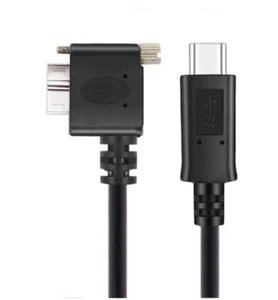 USB-C Type C to Micro B 1 Screw Panel Mount Data Cable 1m - Right Angle - Picture 1 of 7