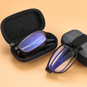 Compact Eyewear Presbyopic Glasses Reading Glasses Folding with Zipper Case