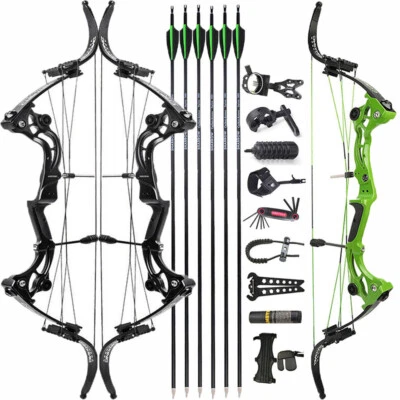 Compoundbogen 40-55lbs Jagdbogen 320FPS Angel Jagd Bogenschießen Recurvebogen - Bild 1 von 4