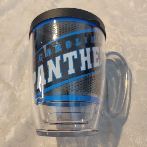 Carolina Panthers Tervis Plastic Coffee Mug Travel Tumbler 16 oz. NFL BPA-Free Cover