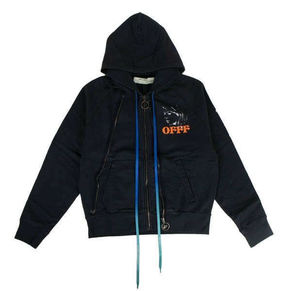 NWT OFF WHITE c/o VIRGIL ABLOH Gray 'Beige' Zip Up Sweatshirt Size S $820