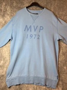 French Connection Mens Slogan Blue Crew Neck Jersey Sweater Size L (0210) - Picture 1 of 7