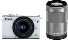 Canon Mirrorless Camera EOS M200 White Double Zoom Lens Kit With Tracking Japan