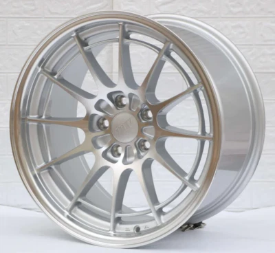 18" Tuner Wheels 18x8.5 +35 5x112 CB 73.1 Silver Machined NT03 Style Rims Set 4 - Image 1 of 4