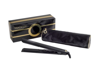 Nano Elite Capelli Piastra 100% Ceramica – 1″ Nano Argento Nero Da Magestic - Immagine 1 di 3