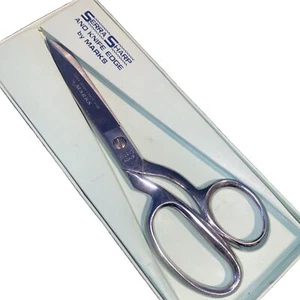 Vintage Serra Sharp Knife Edge 8” Fabric Shears For Heavy Materials/Polyesters - Picture 1 of 3