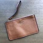 Kate Spade New York Leather Wristlet Wallet Caramel Brown