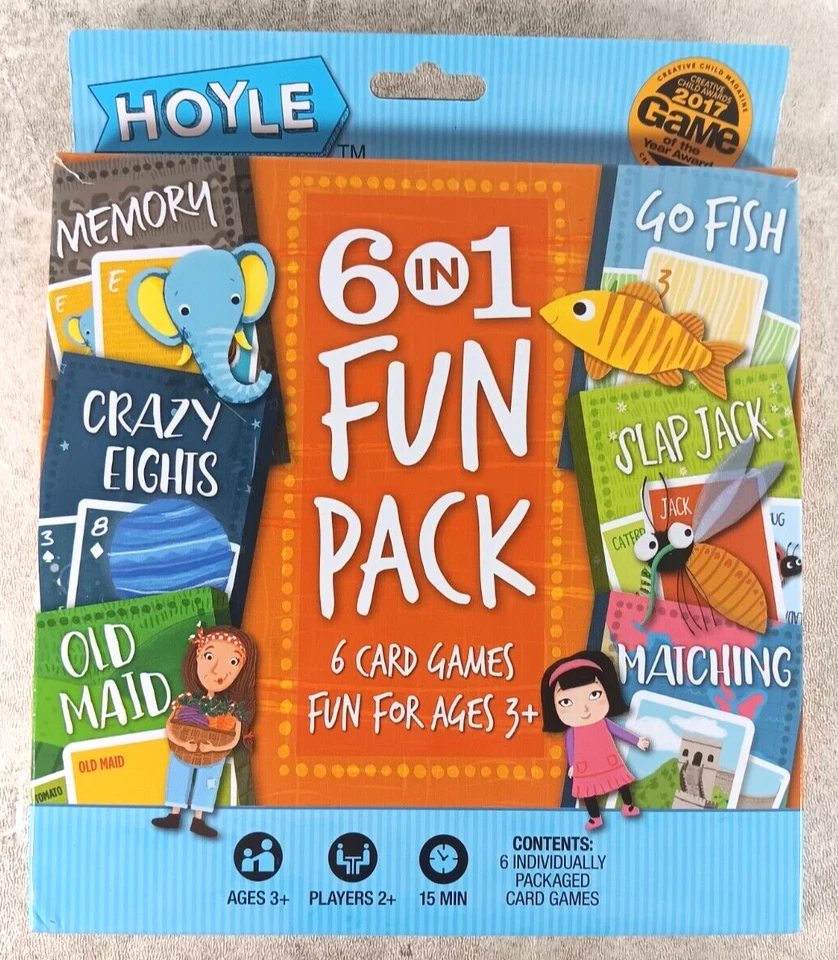 Hoyle Kid's 6 in 1 Fun Pack Card Games - Image 1 of 3