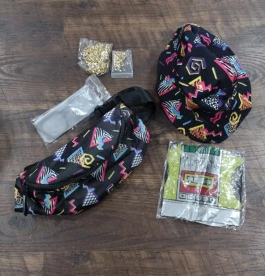  Kit Disfraz Hip Hop Años 80/90 Clásico Riñonera Boom Box  Foto 1 de 4