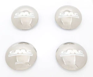 Hub Cap Set Stainless w/ White GMC 4pcs 54-55 GMC Pickup Suburban - Picture 1 of 4