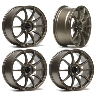 ULTRALITE R5 17" x 8J ET35 5x100 BRONZE JDM LIGHT ALLOY WHEELS ADVAN RS2 Y3491 - Image 1 of 4