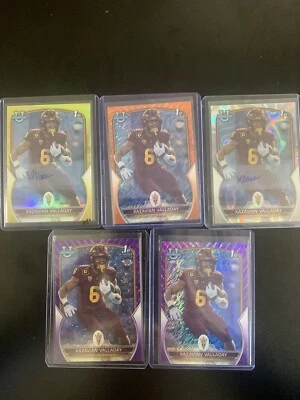 2022 Bowman U Chrome Xazavian Valladay Auto /75 /199 Orange /25 Purple /399 ASU - Image 1 of 4
