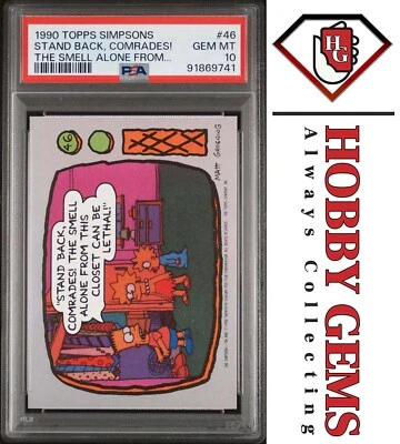 BART LISA SIMPSON PSA 10 1990 Topps The Simpsons Stand Back, Comrades! #46 - Image 1 of 2