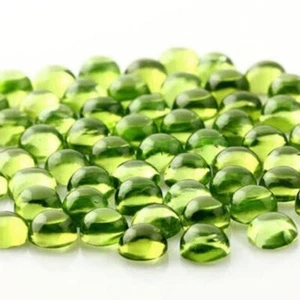 Paquete de 5 piezas de piedras preciosas calibradas naturales de peridoto redondo de 5 mm a 6 mm - Imagen 1 de 4