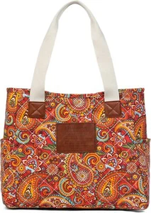 Malirona Women Canvas Tote Bag, Zipper Casual Tote's Handbag Large Red - Picture 1 of 7